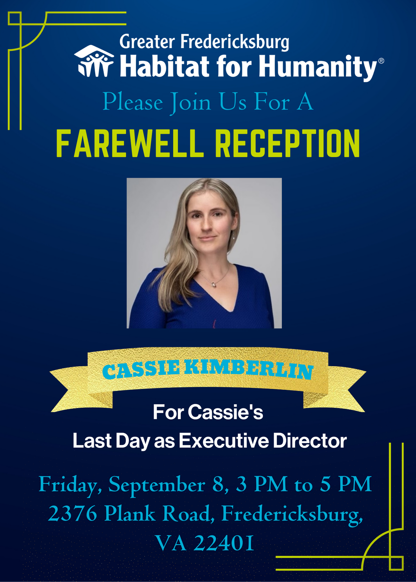 Cassie's Farewell reception Invitation