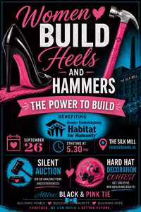 Heels and Hammers Event Flyer